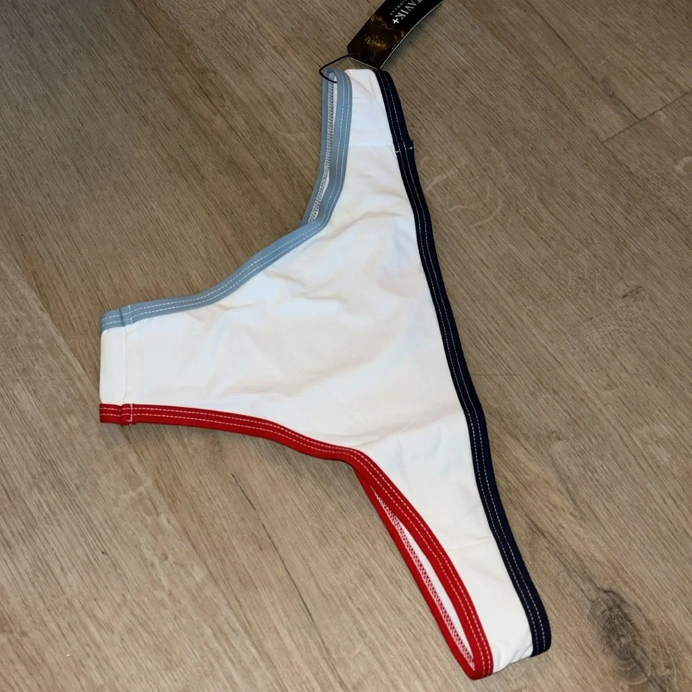 🇺🇸☀️tavik Jayden Americana Womens White New Colorblock Moderate bottom - Picture 4 of 5